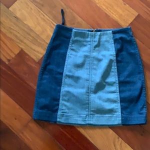 Free People denim skirt